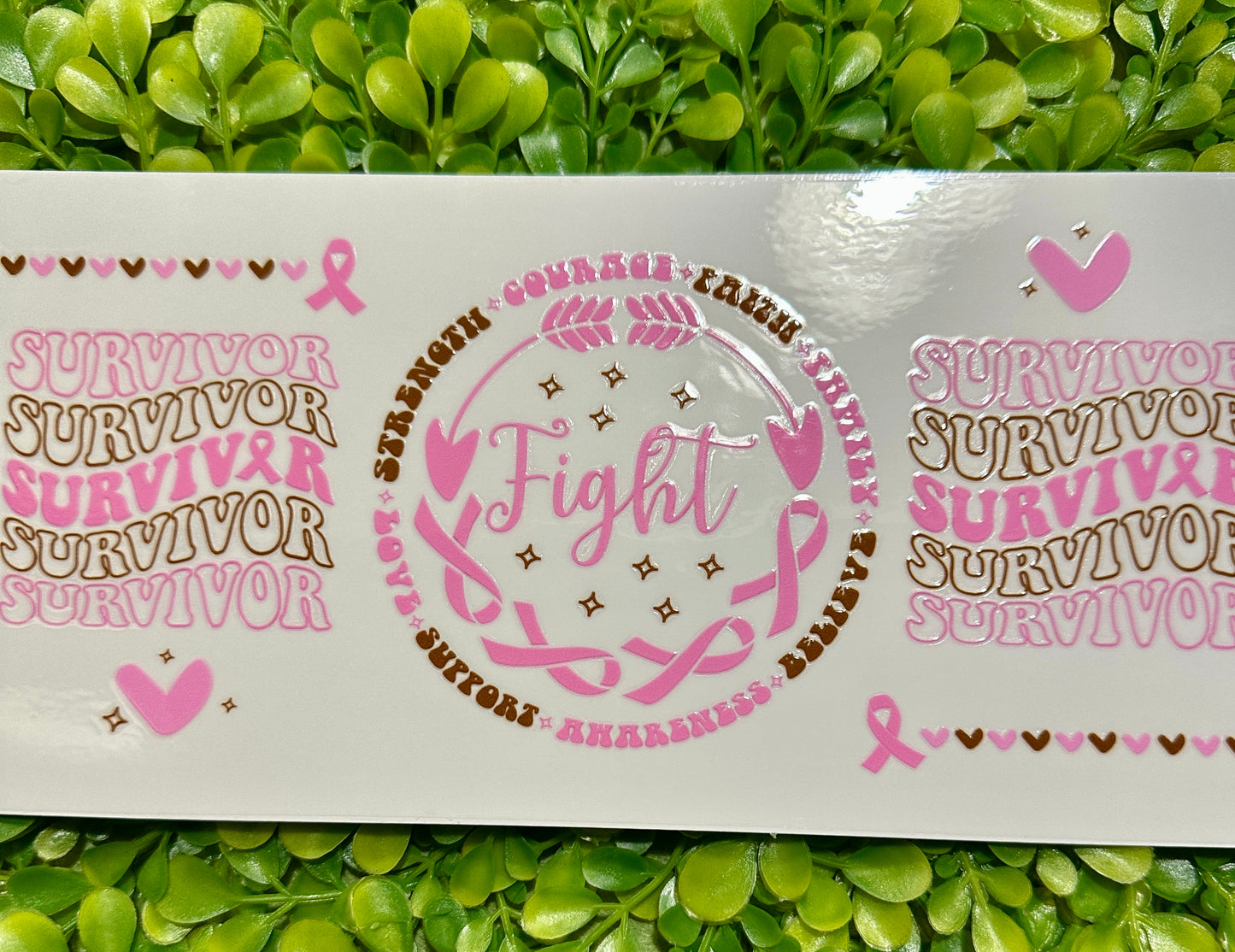 UV DTF Wraps for Sno Globe Tumblers (Breast Cancer Awareness)