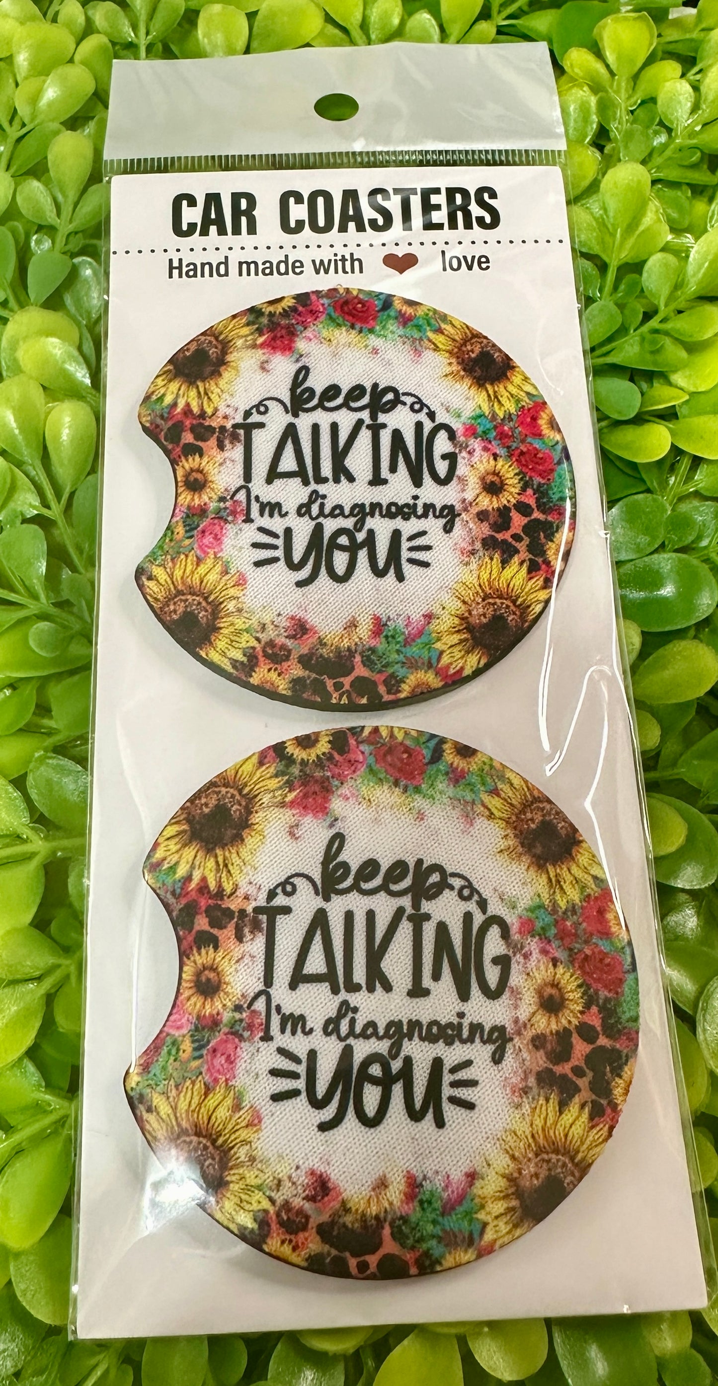 Keep Talking Car Coaster