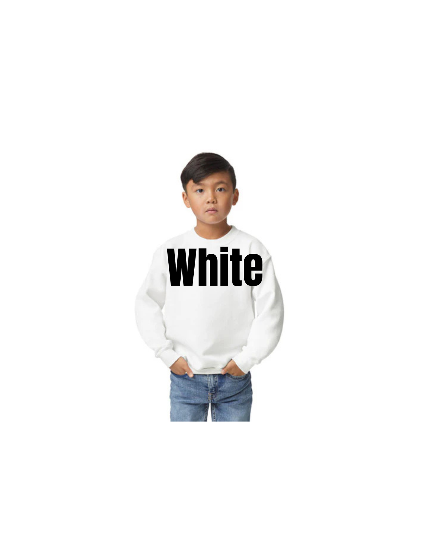 Custom Youth Crewneck Sweatshirt – Heavy Blend DTF Printable Kids Pullover Sweatshirt | Soft Brushed Interior Comfort Fit