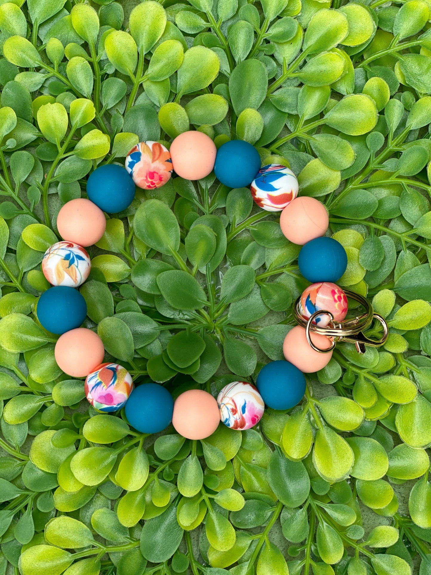 Orange Blue Floral