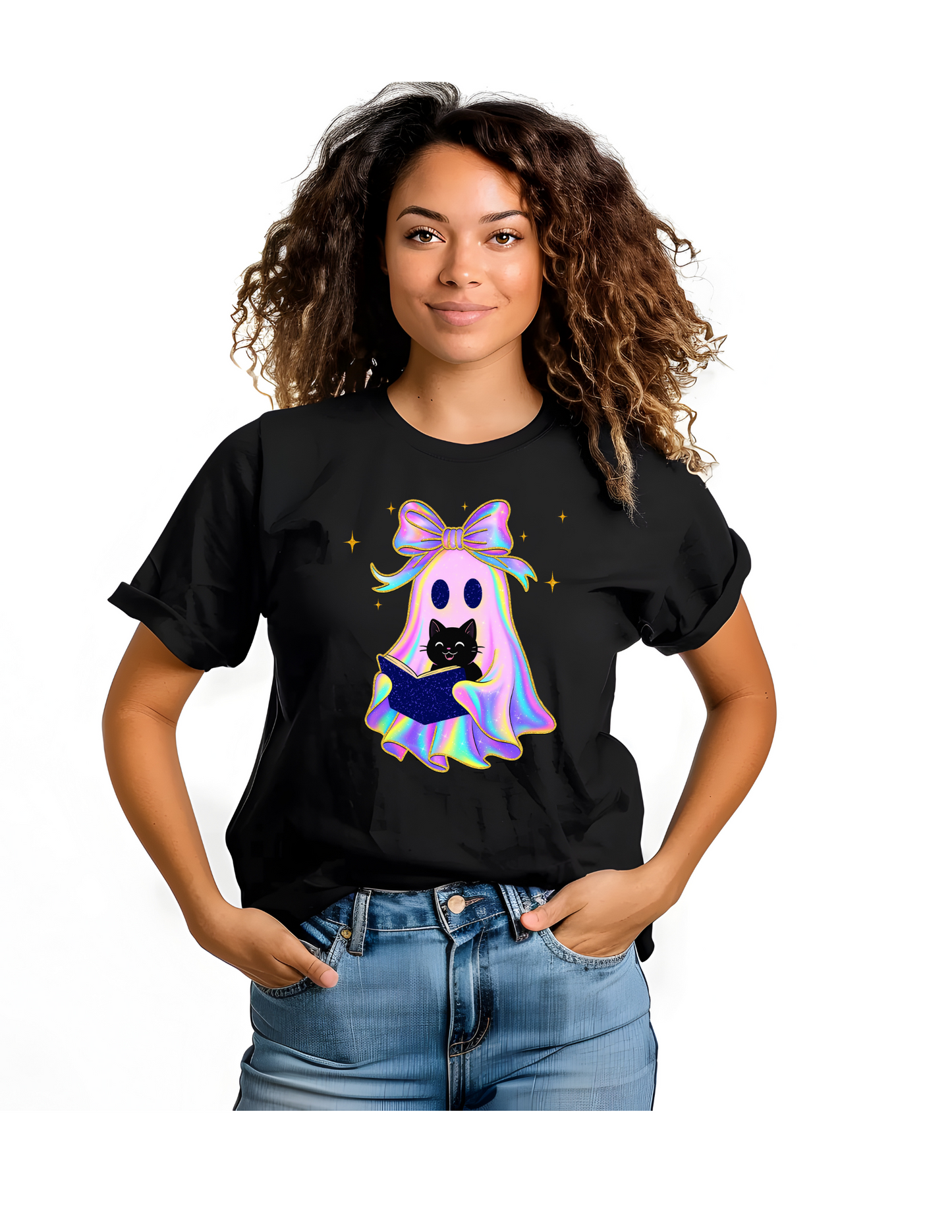 Pastel Ghostie with Cat