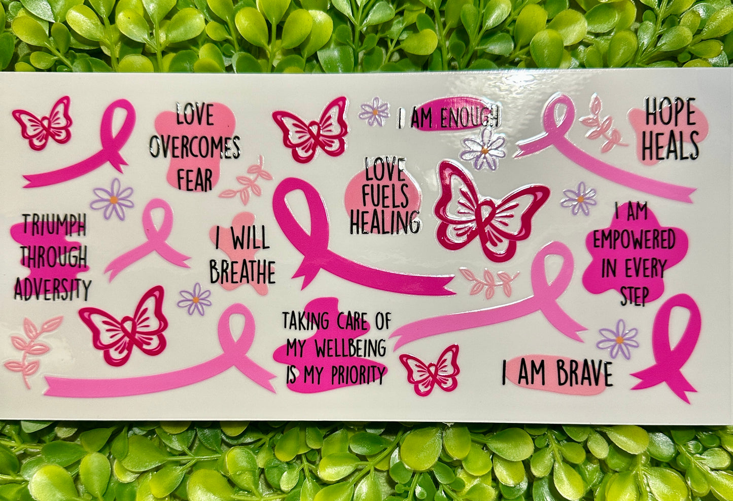 UV DTF Wraps for Sno Globe Tumblers (Breast Cancer Awareness)