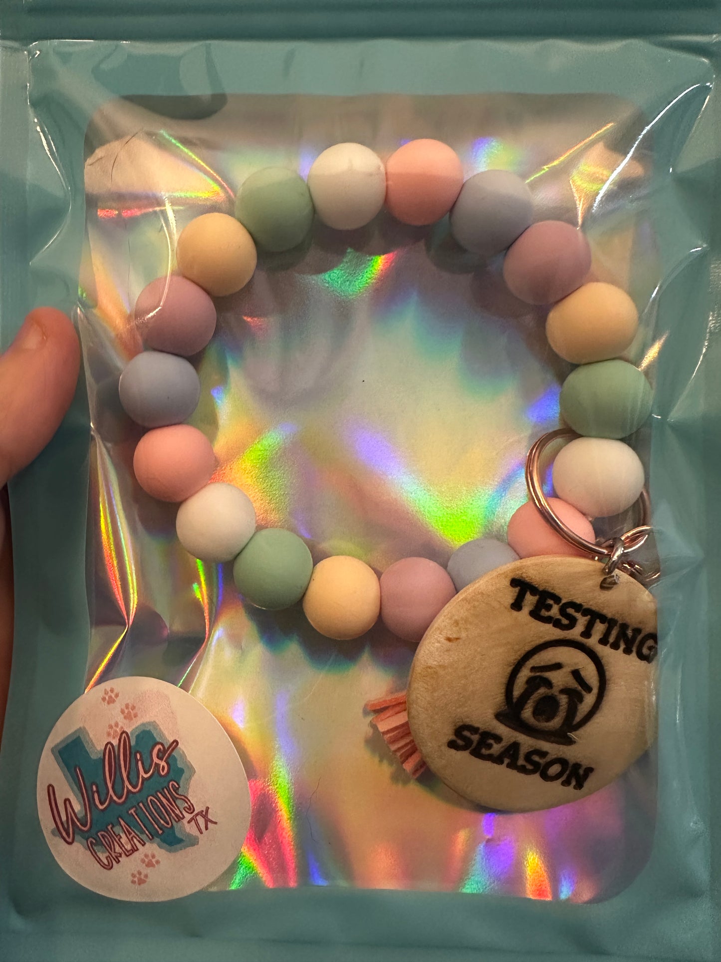 Personalized silicone wristlet