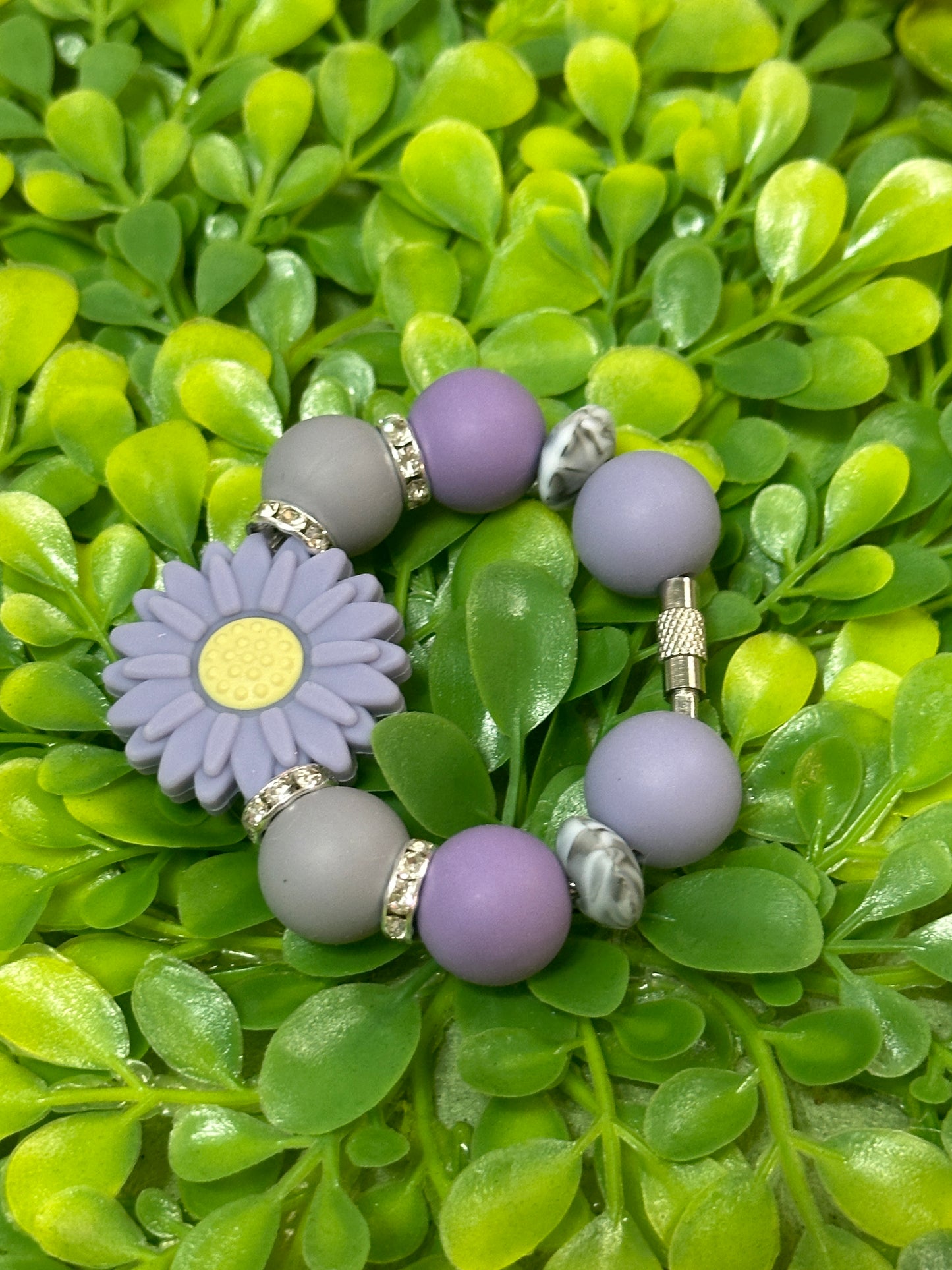 Purple Flower Cup Charm