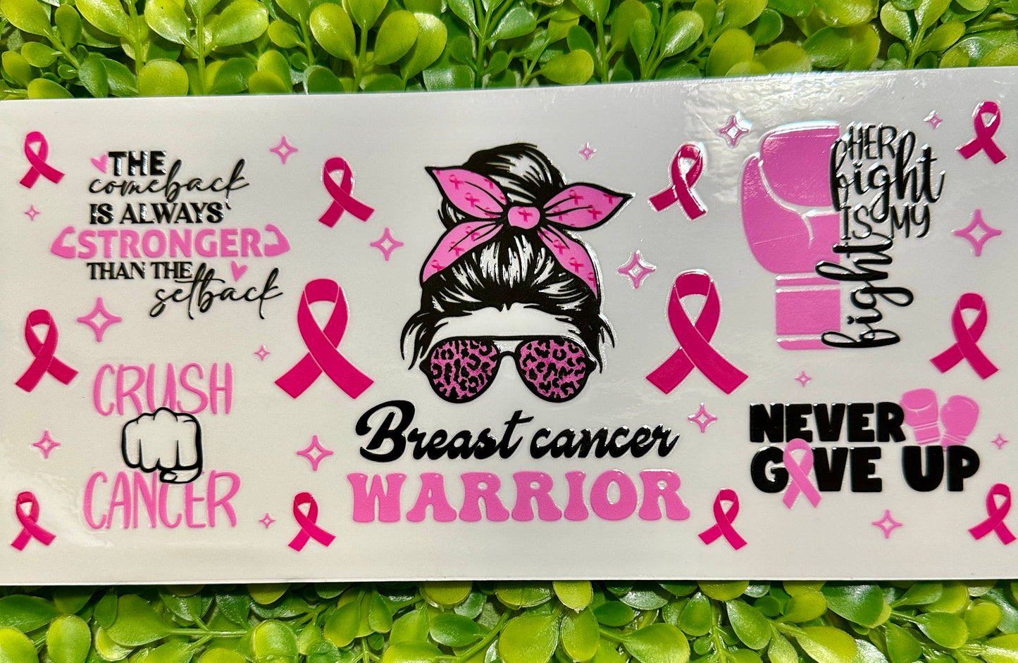 UV DTF Wraps for Sno Globe Tumblers (Breast Cancer Awareness)