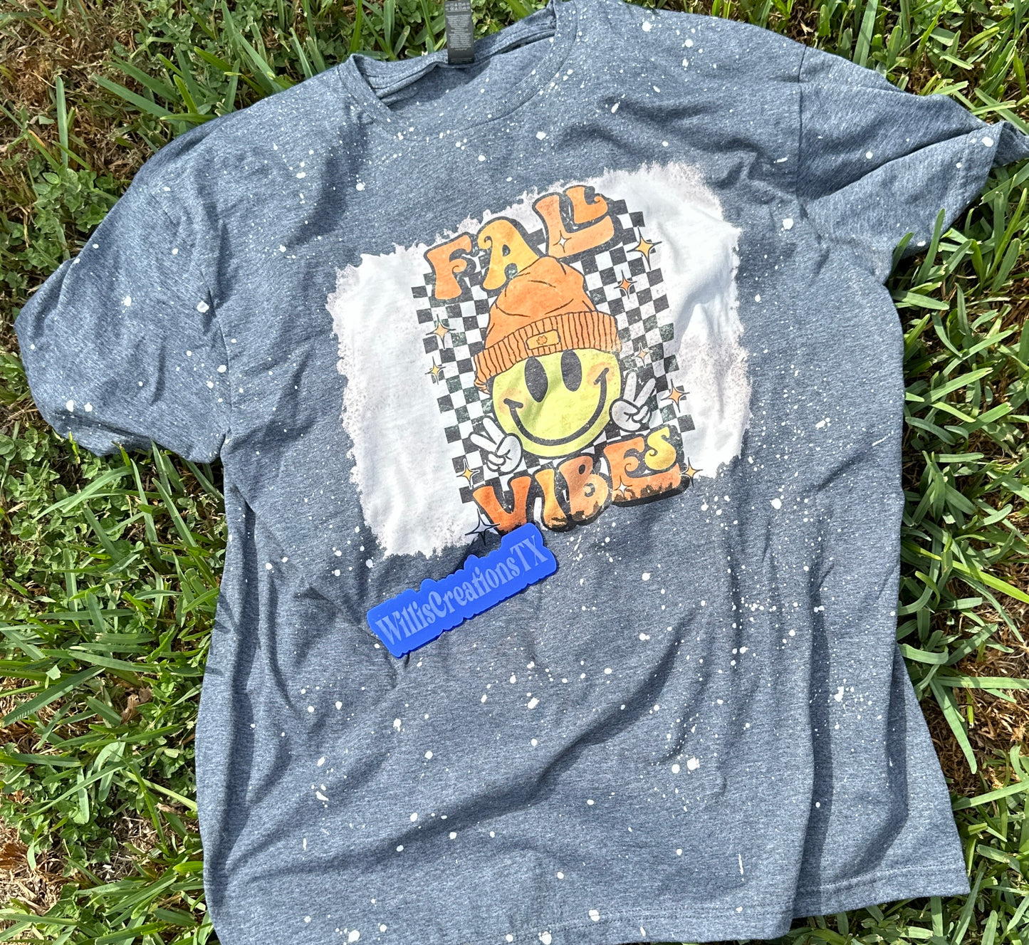 Fall Vibes Bleached Tee