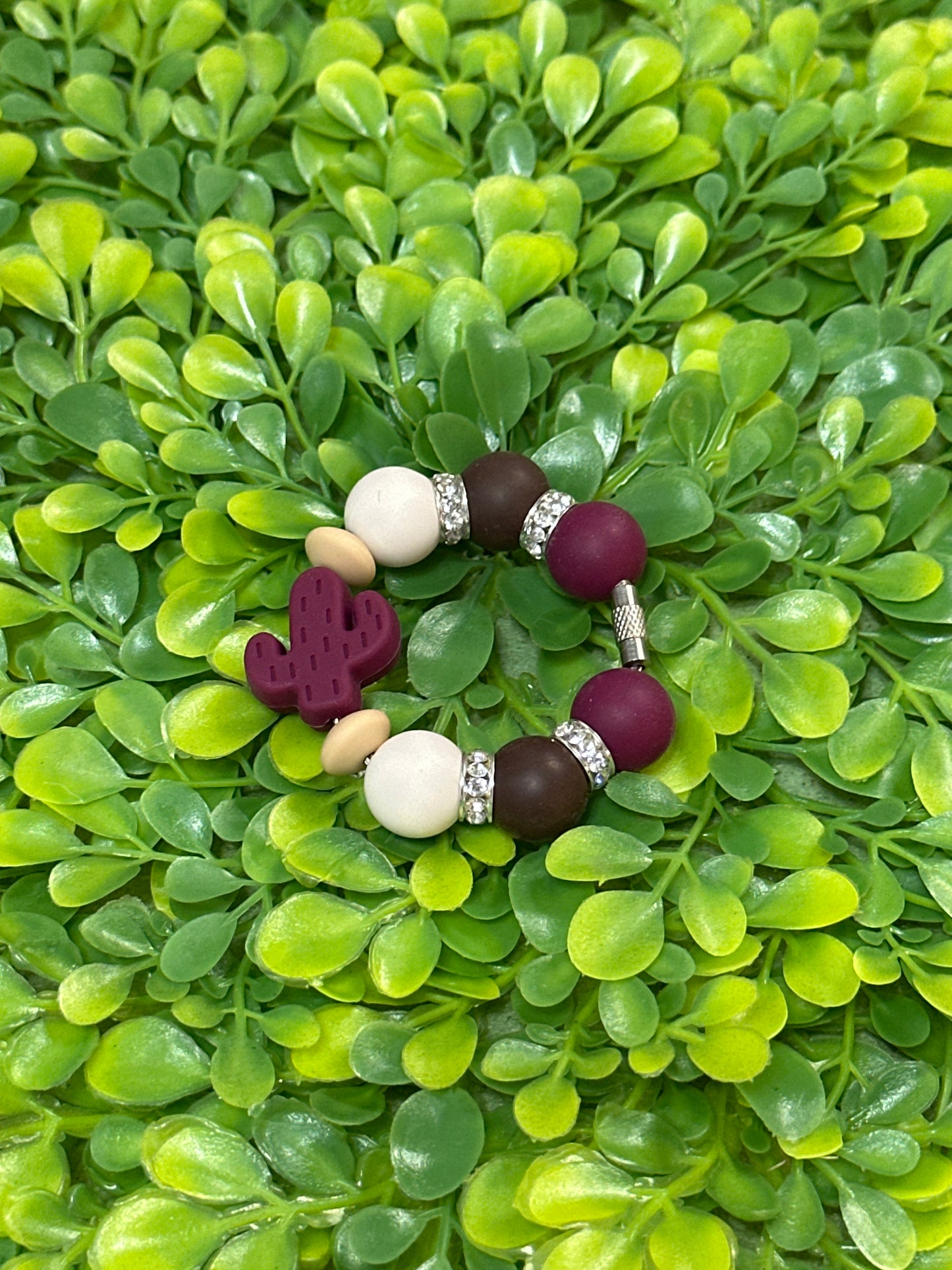 Purple Cactus Cup Charm