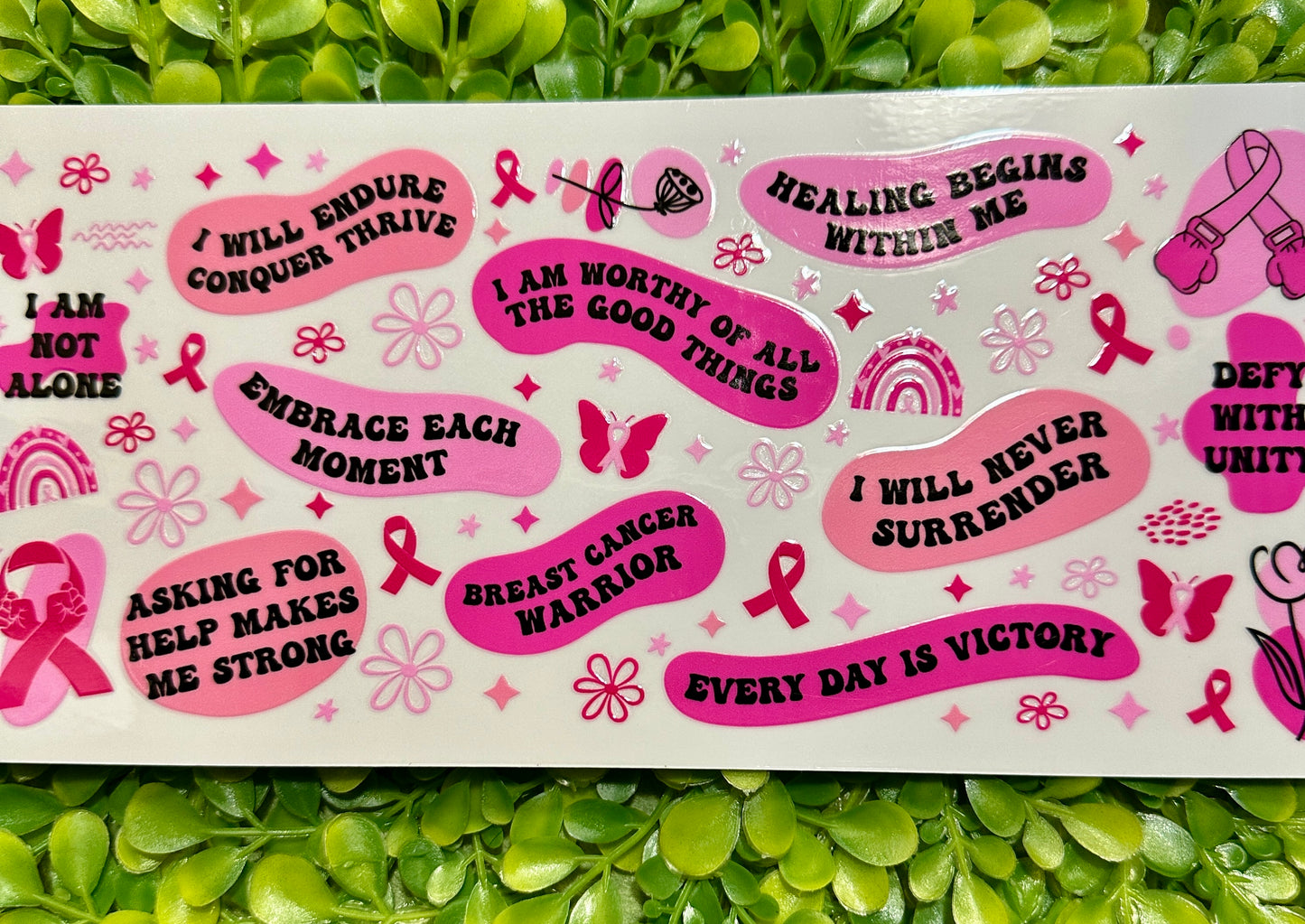 UV DTF Wraps for Sno Globe Tumblers (Breast Cancer Awareness)