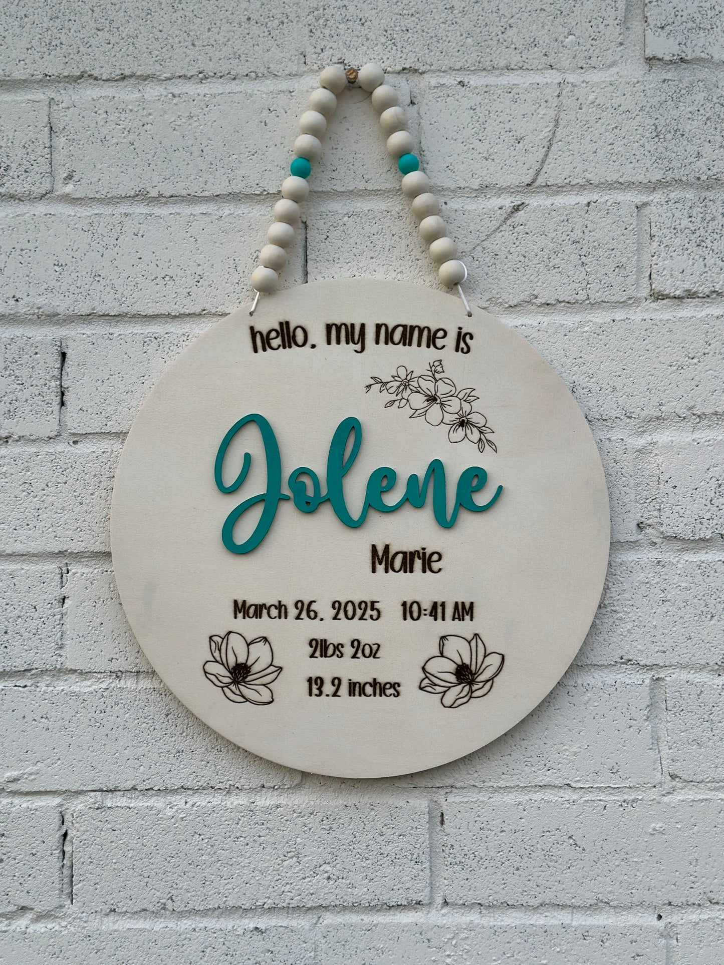 Custom baby sign
