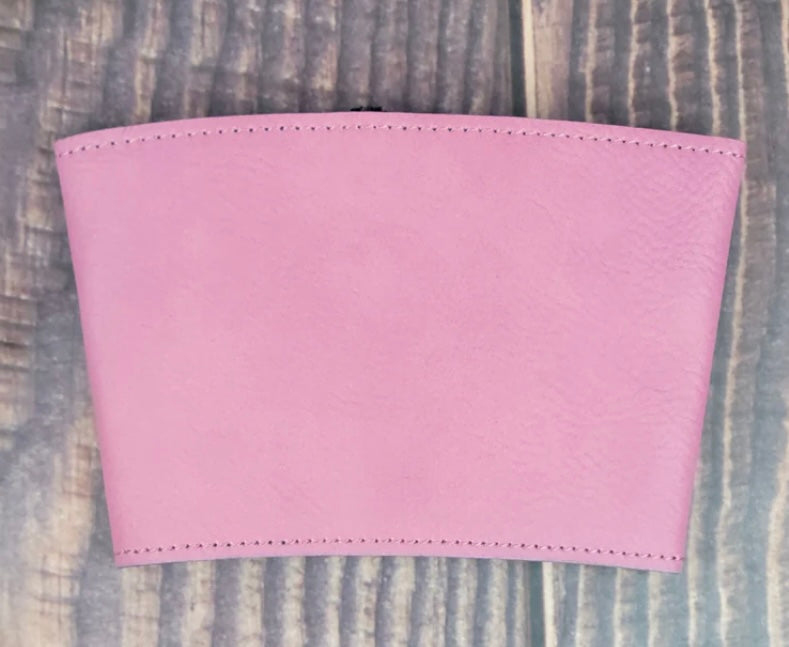 Personalized Leather Coffee Cup Sleeve