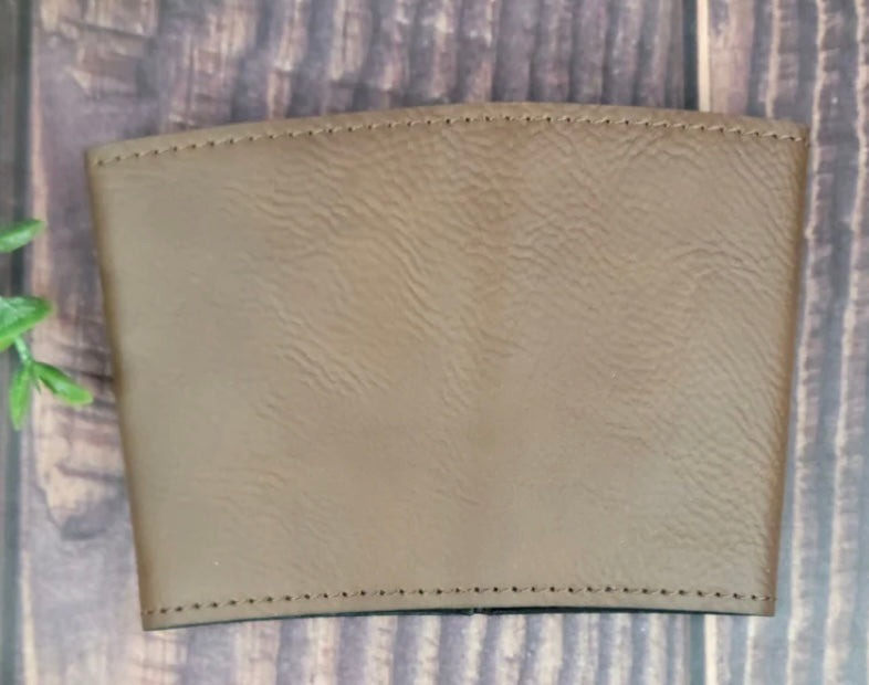 Personalized Leather Coffee Cup Sleeve
