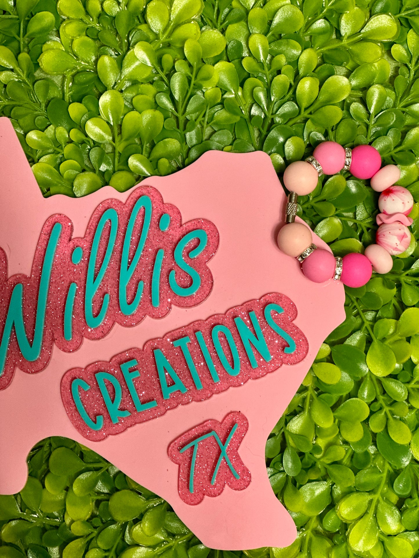 Pink Flower Cup Charm