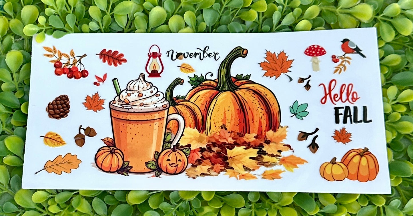 UV DTF Wraps for Sno Globe Tumblers (Fall)