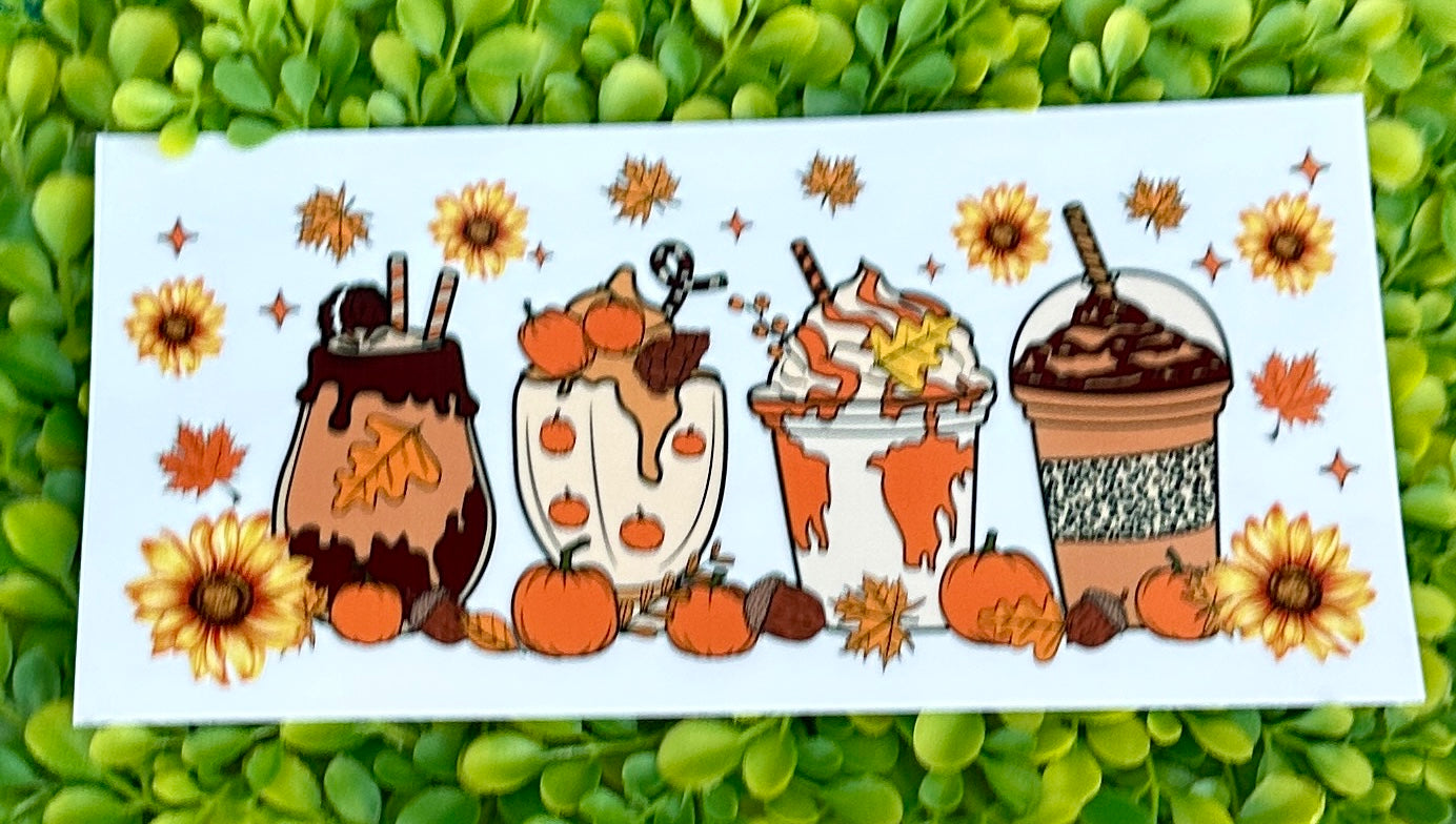 UV DTF Wraps for Sno Globe Tumblers (Fall)