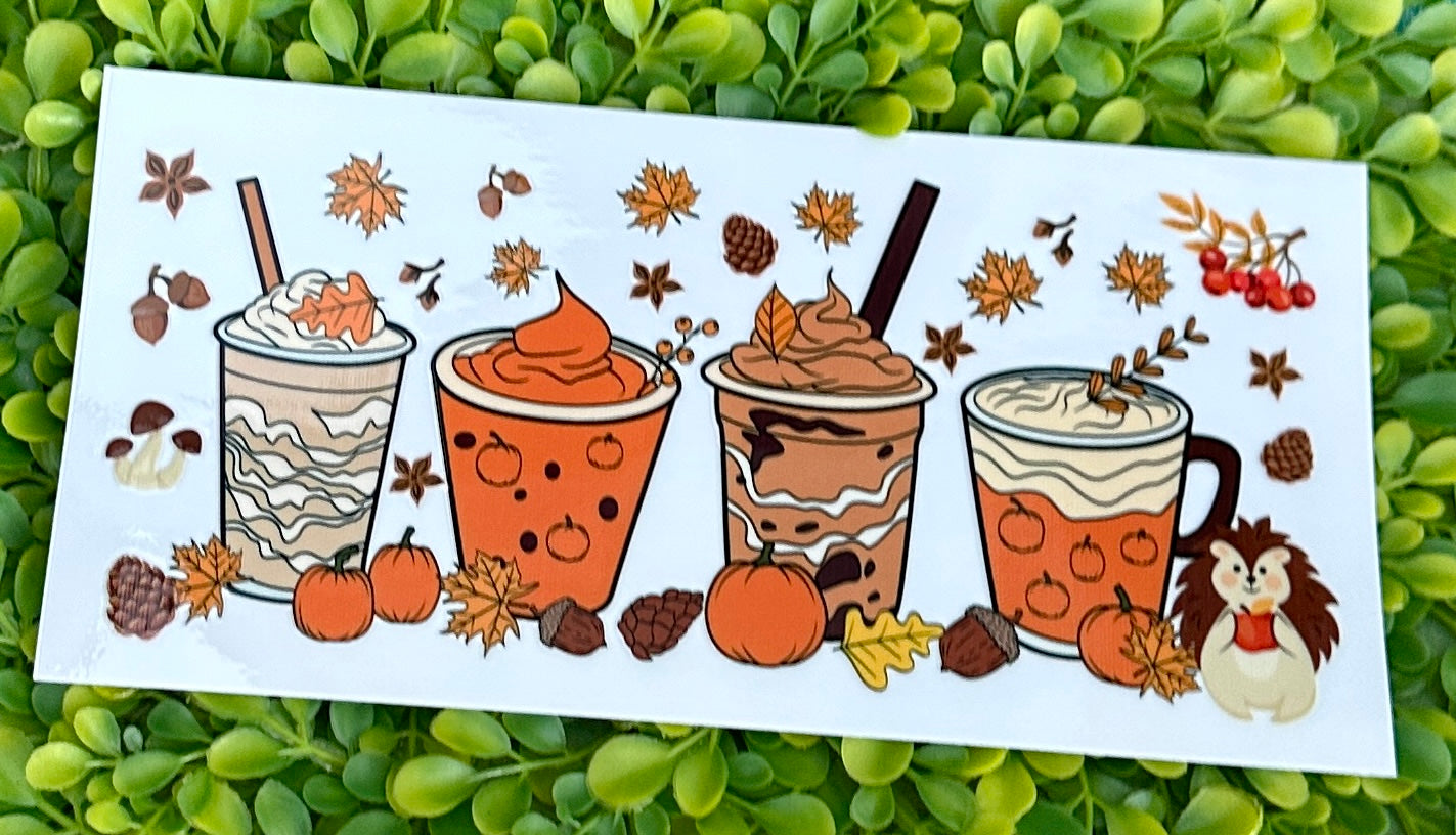 UV DTF Wraps for Sno Globe Tumblers (Fall)