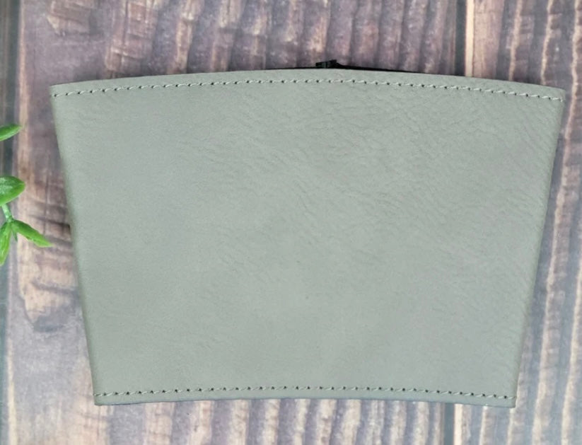 Personalized Leather Coffee Cup Sleeve