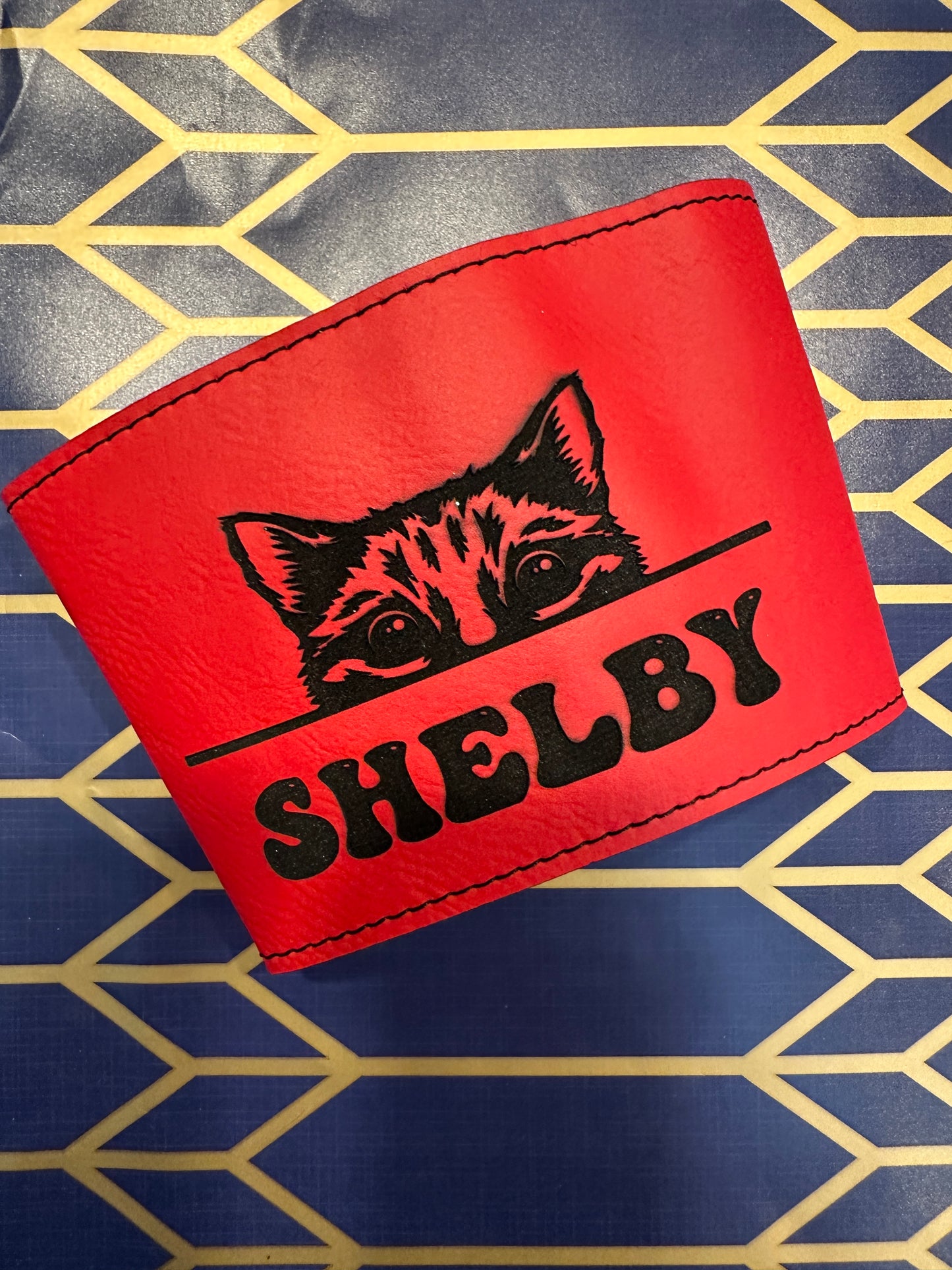 Personalized Leather Coffee Cup Sleeve