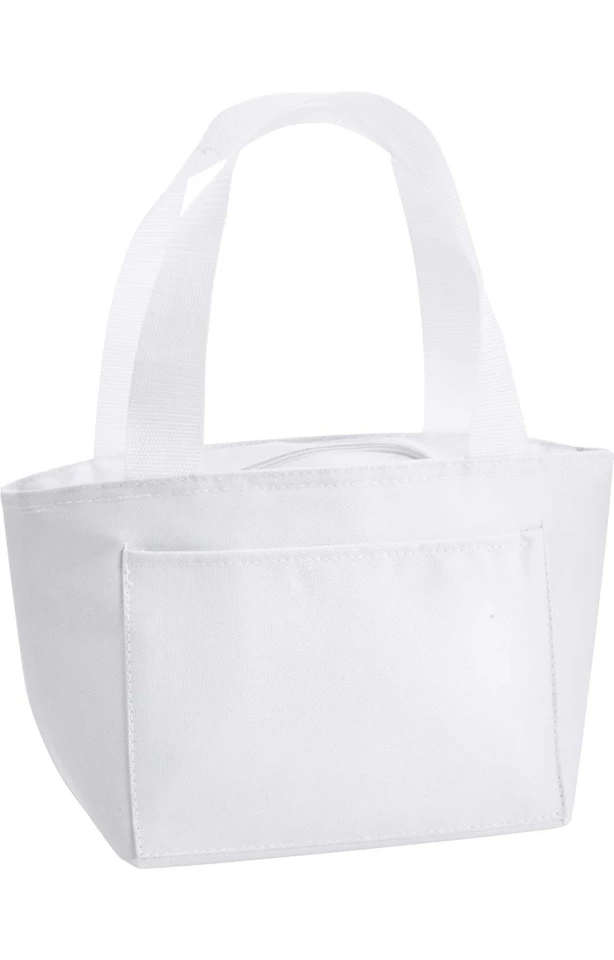 Lunch bag with personalized leather patch
