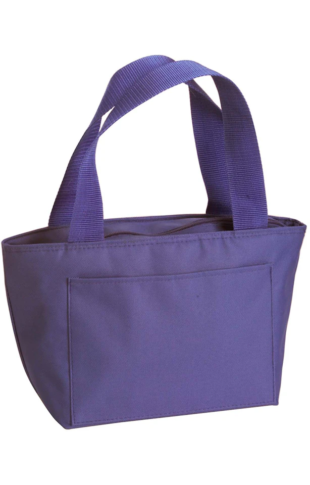Lunch bag with personalized leather patch
