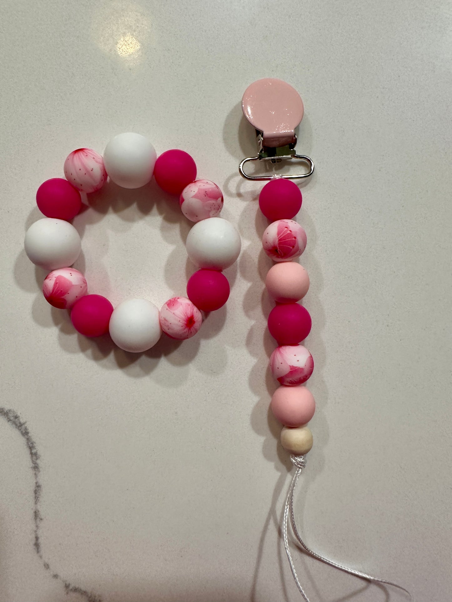 Pink Flower Baby Items