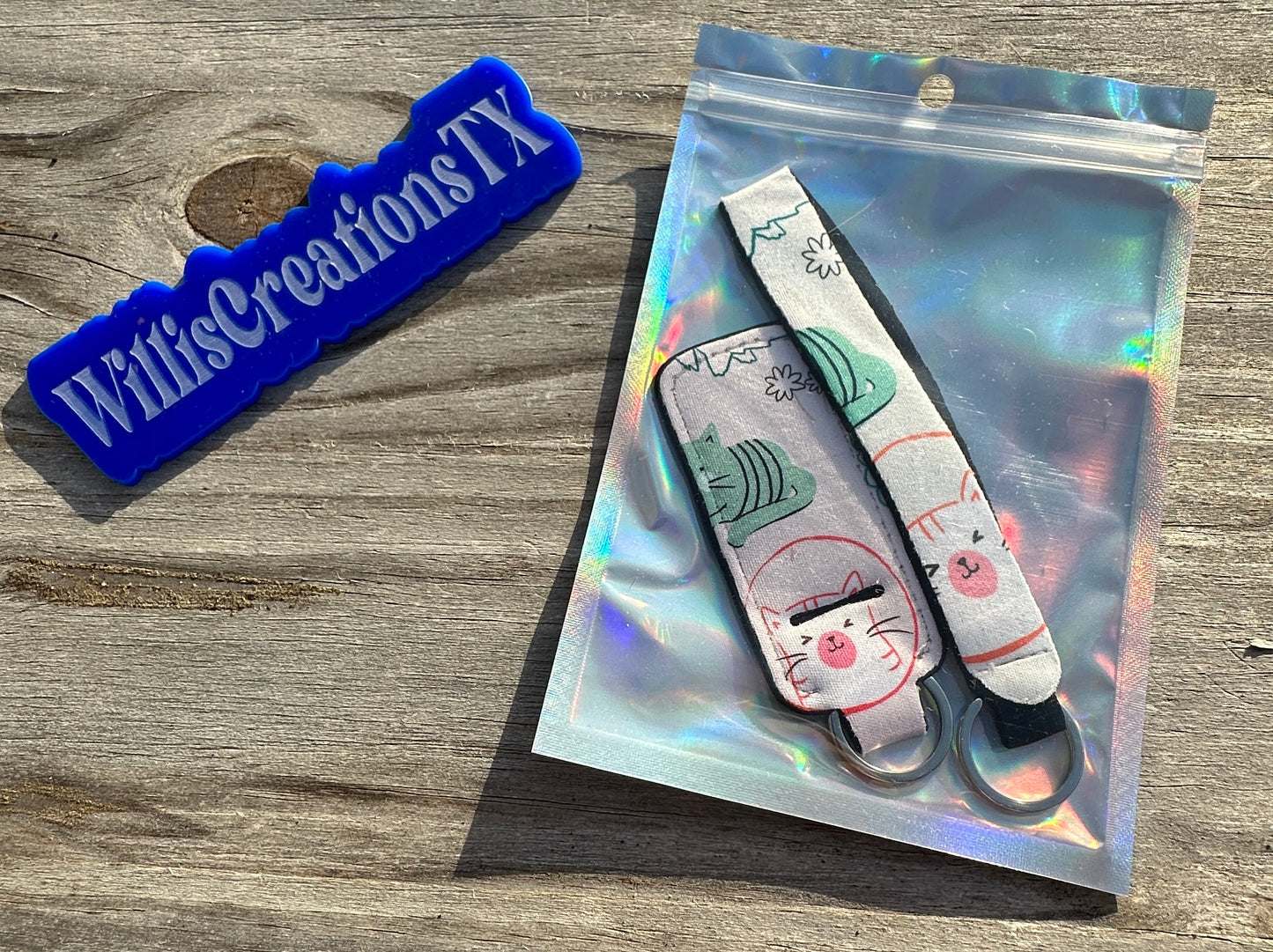 Kitty Chapstick Holder and Keystrap