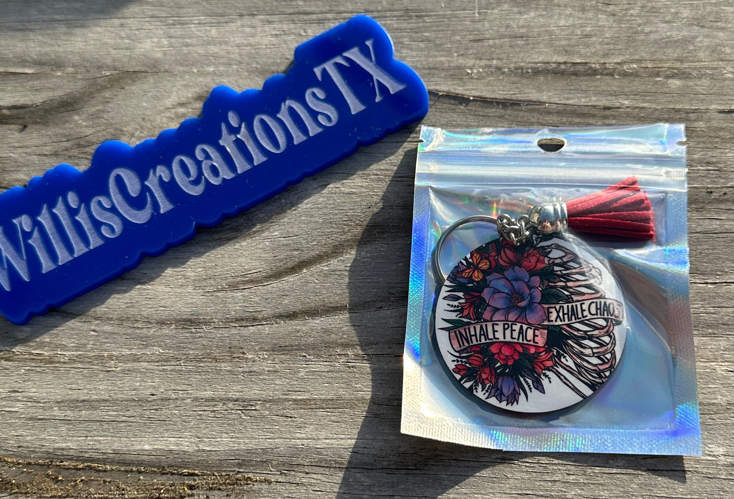 Inhale Peace Keychain