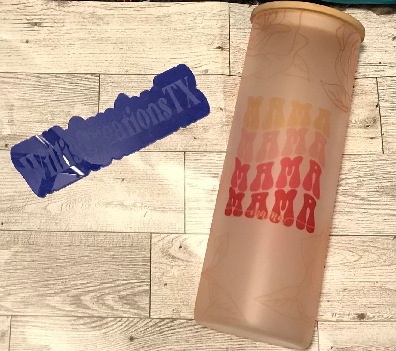 Mama Rainbow Glass Tumbler