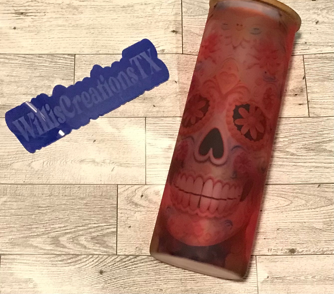 Sugar Skull Glass Tumbler