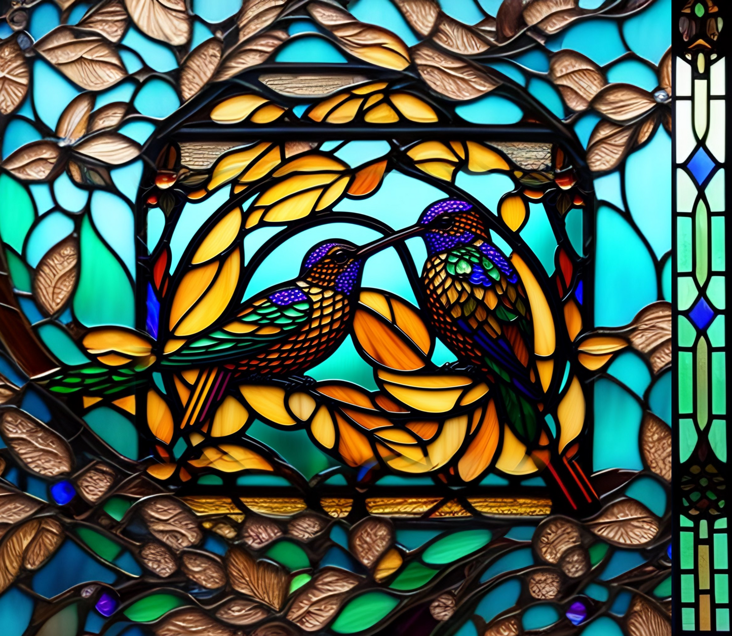 Hummingbird Stained Glass