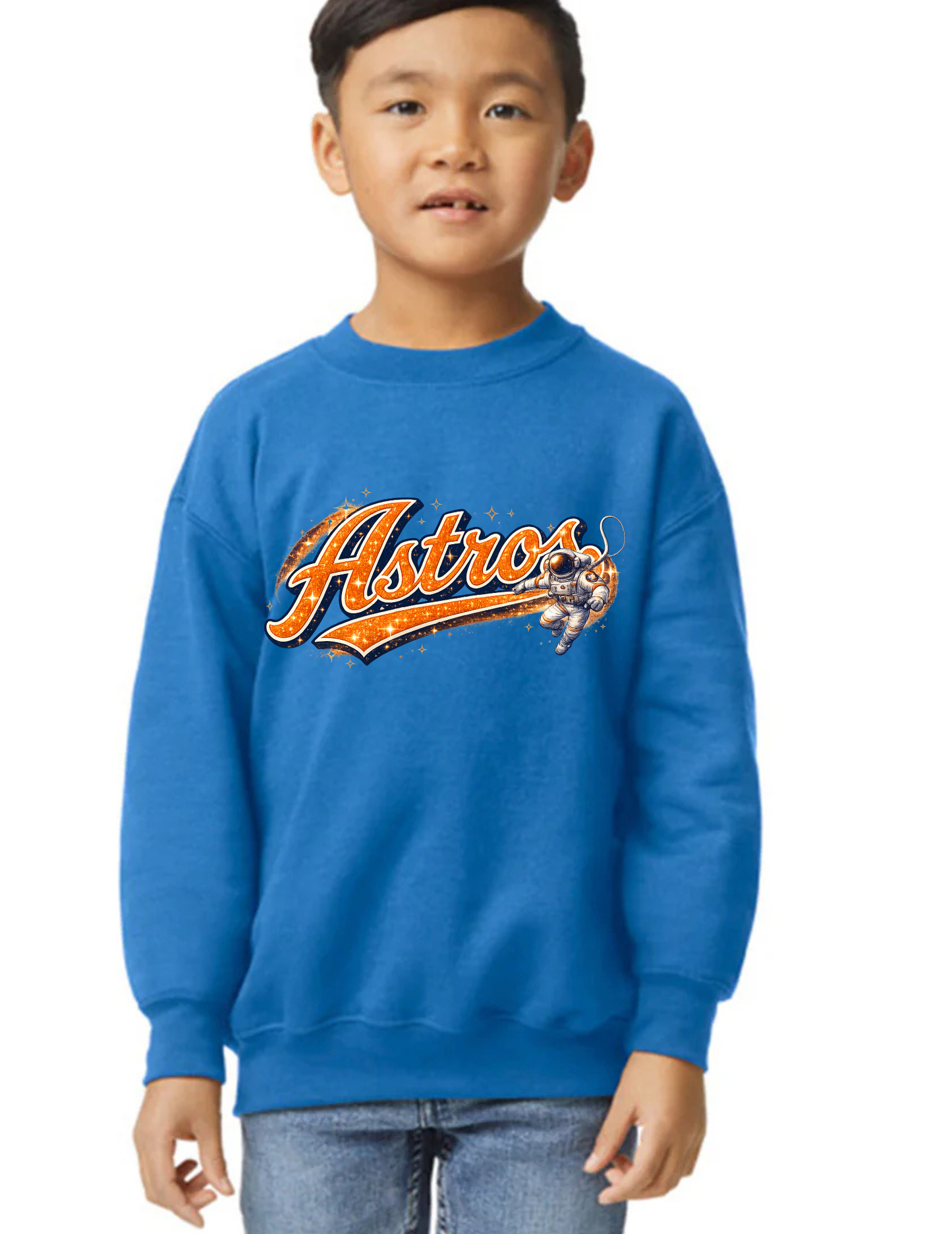 Custom Youth Crewneck Sweatshirt – Heavy Blend DTF Printable Kids Pullover Sweatshirt | Soft Brushed Interior Comfort Fit