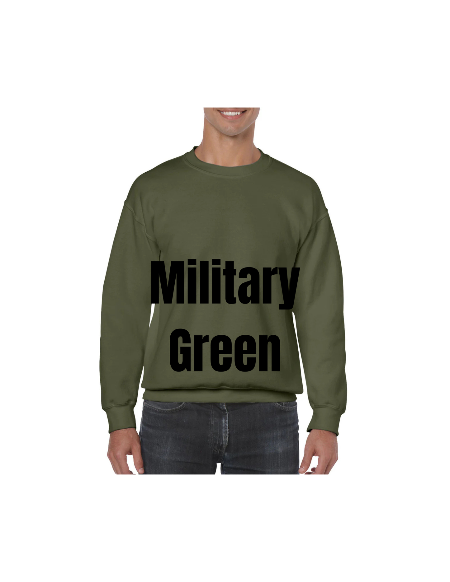 Custom DTF Gildan Adult Heavy Blend Long Sleeve Sweatshirt | Personalized Cotton/Poly Unisex Pullover Shirt