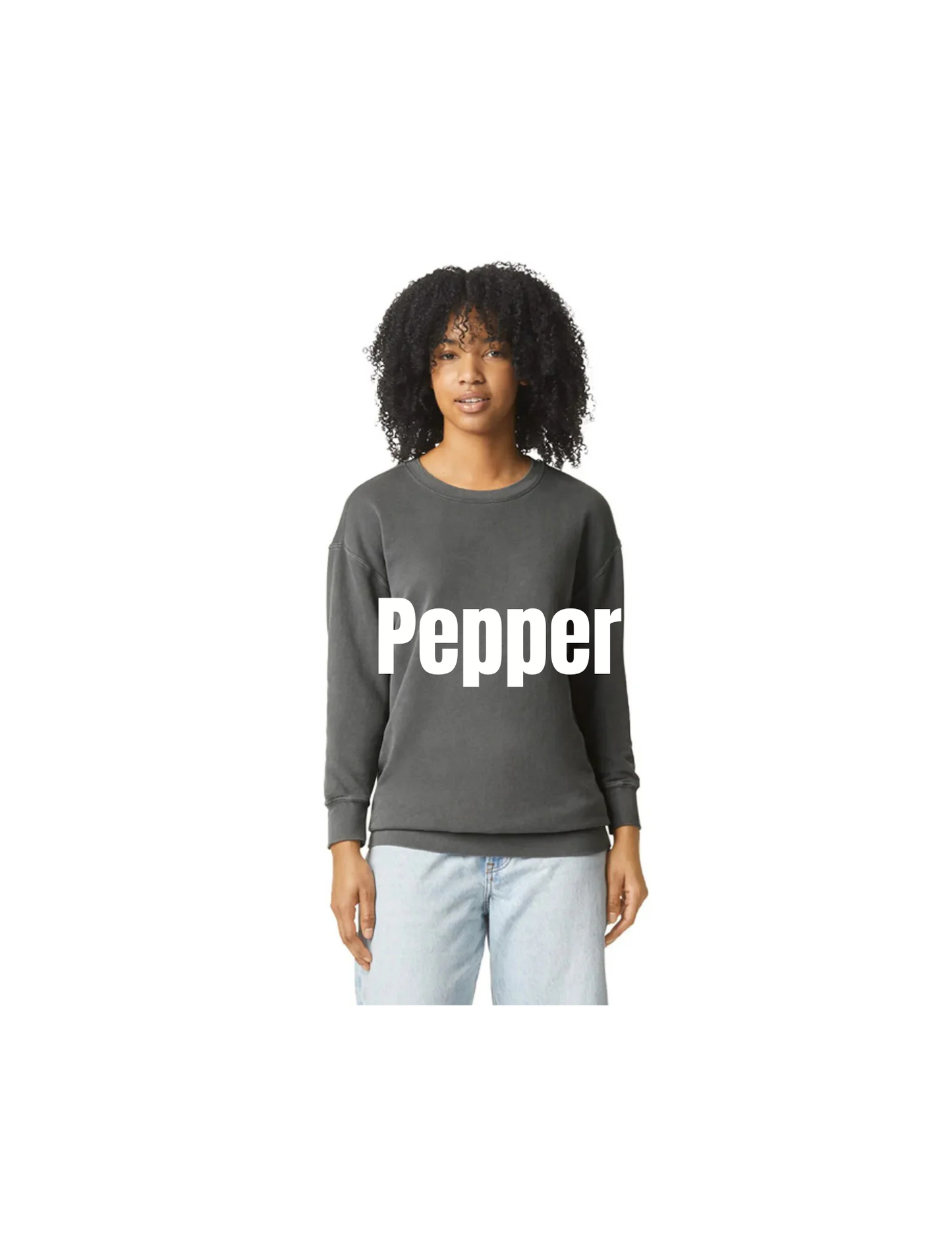 Custom Comfort Colors Crewneck Sweatshirt – Personalized DTF Printed Pullover, Garment Dyed Vintage Style, Soft Ring-Spun Cotton Unisex Sweatshirt