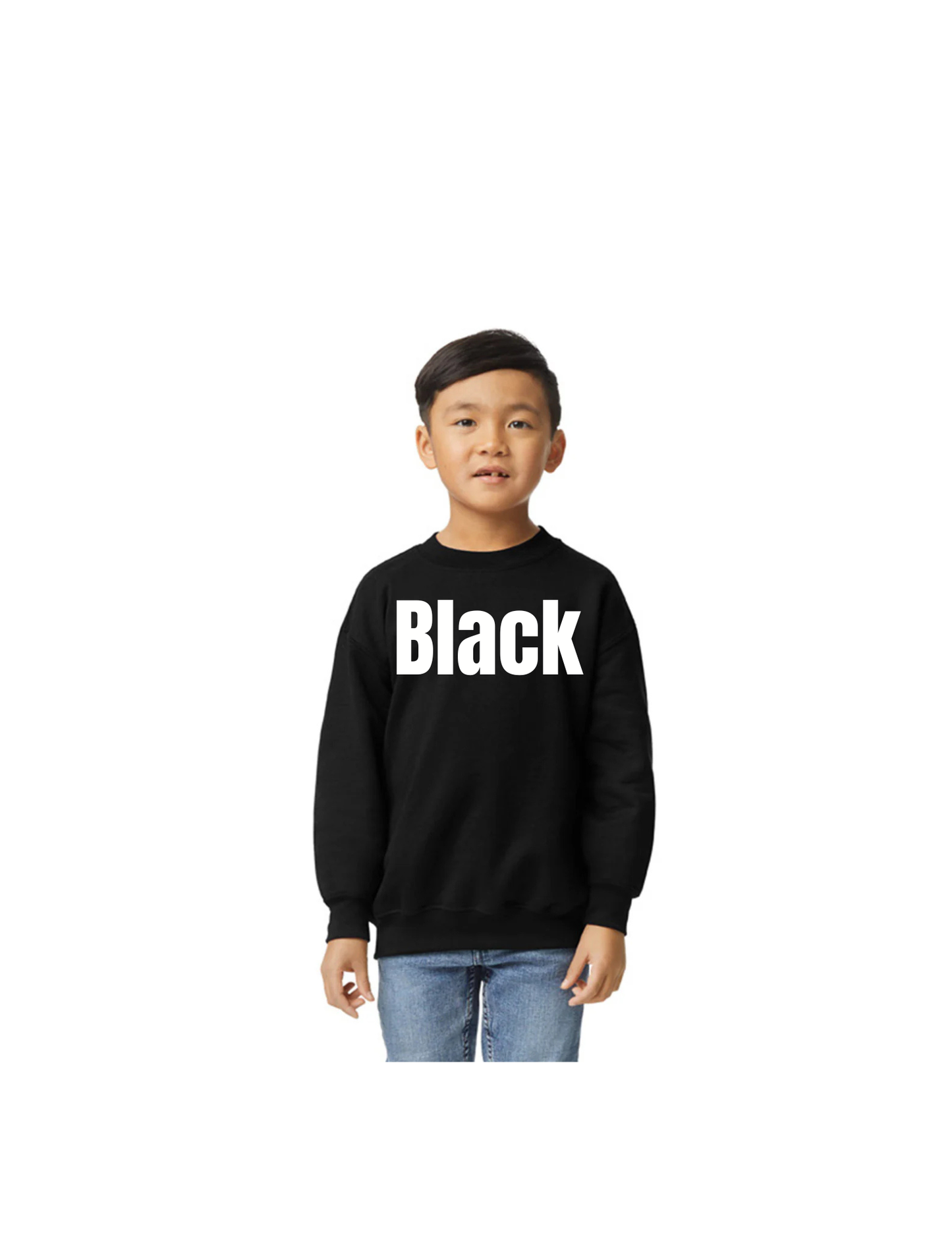 Custom Youth Crewneck Sweatshirt – Heavy Blend DTF Printable Kids Pullover Sweatshirt | Soft Brushed Interior Comfort Fit