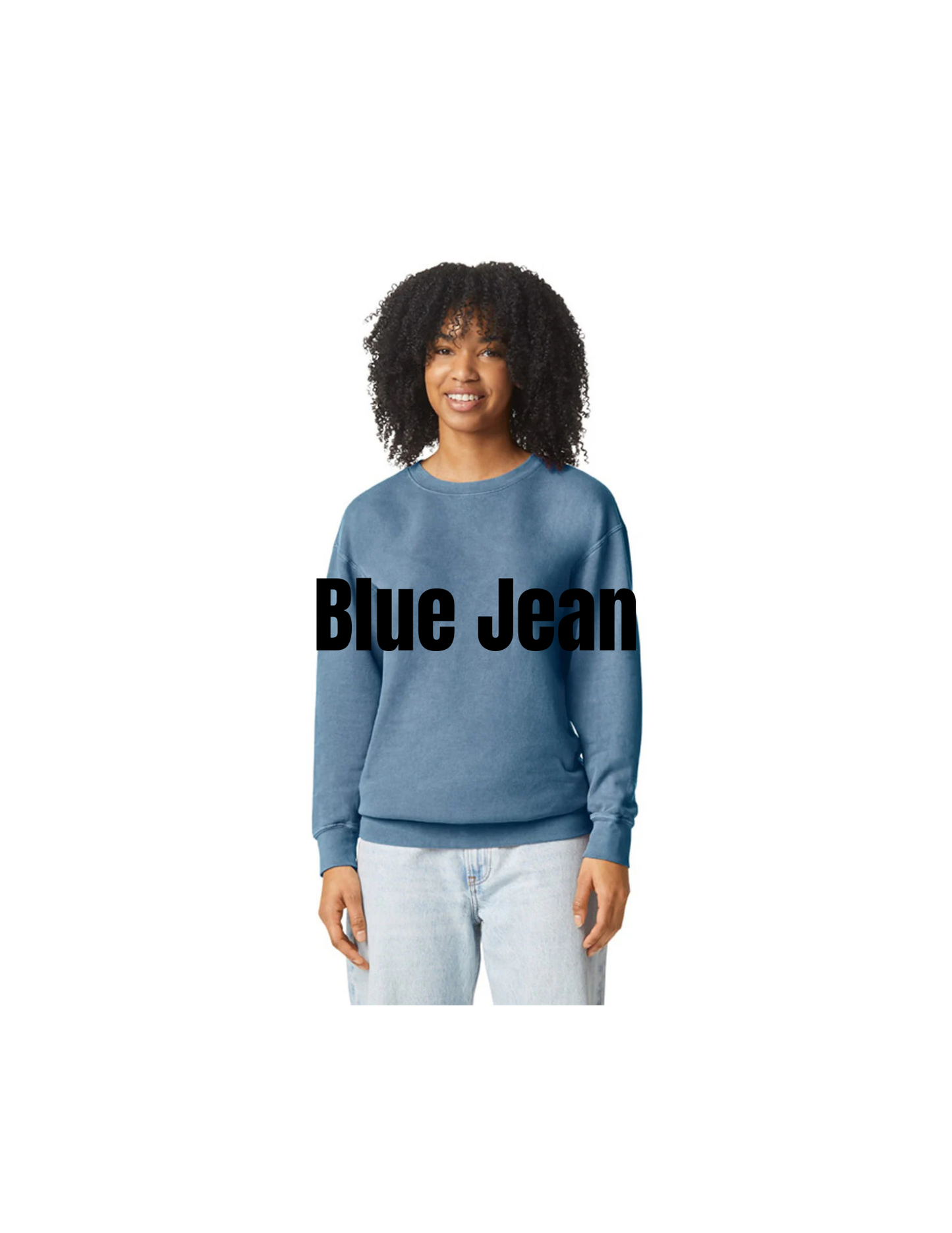 Custom Comfort Colors Crewneck Sweatshirt – Personalized DTF Printed Pullover, Garment Dyed Vintage Style, Soft Ring-Spun Cotton Unisex Sweatshirt