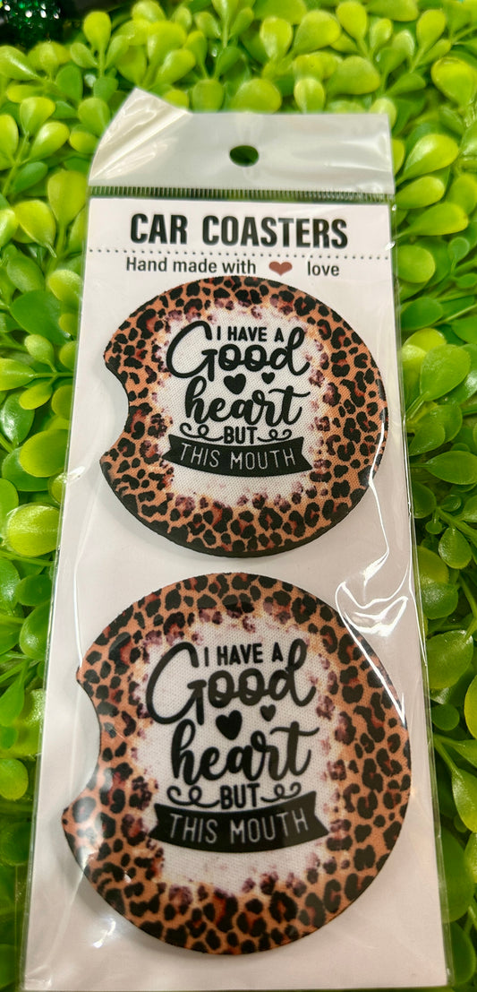 Good Heart Car Coasters