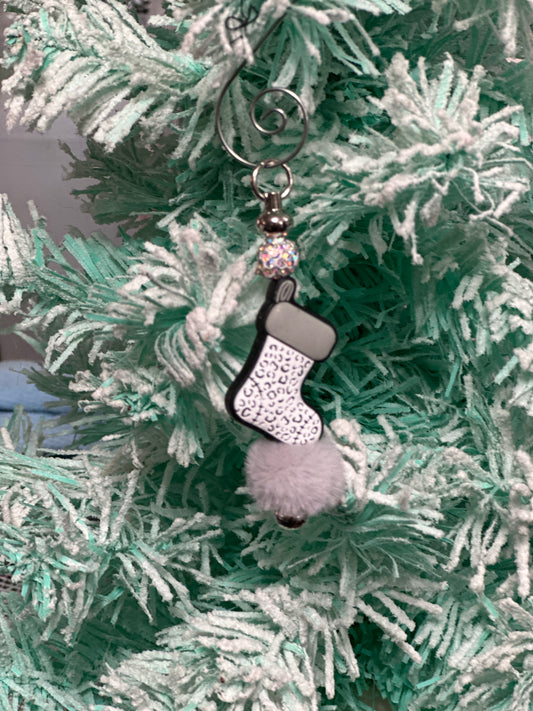 Leopard Stocking Christmas Ornament