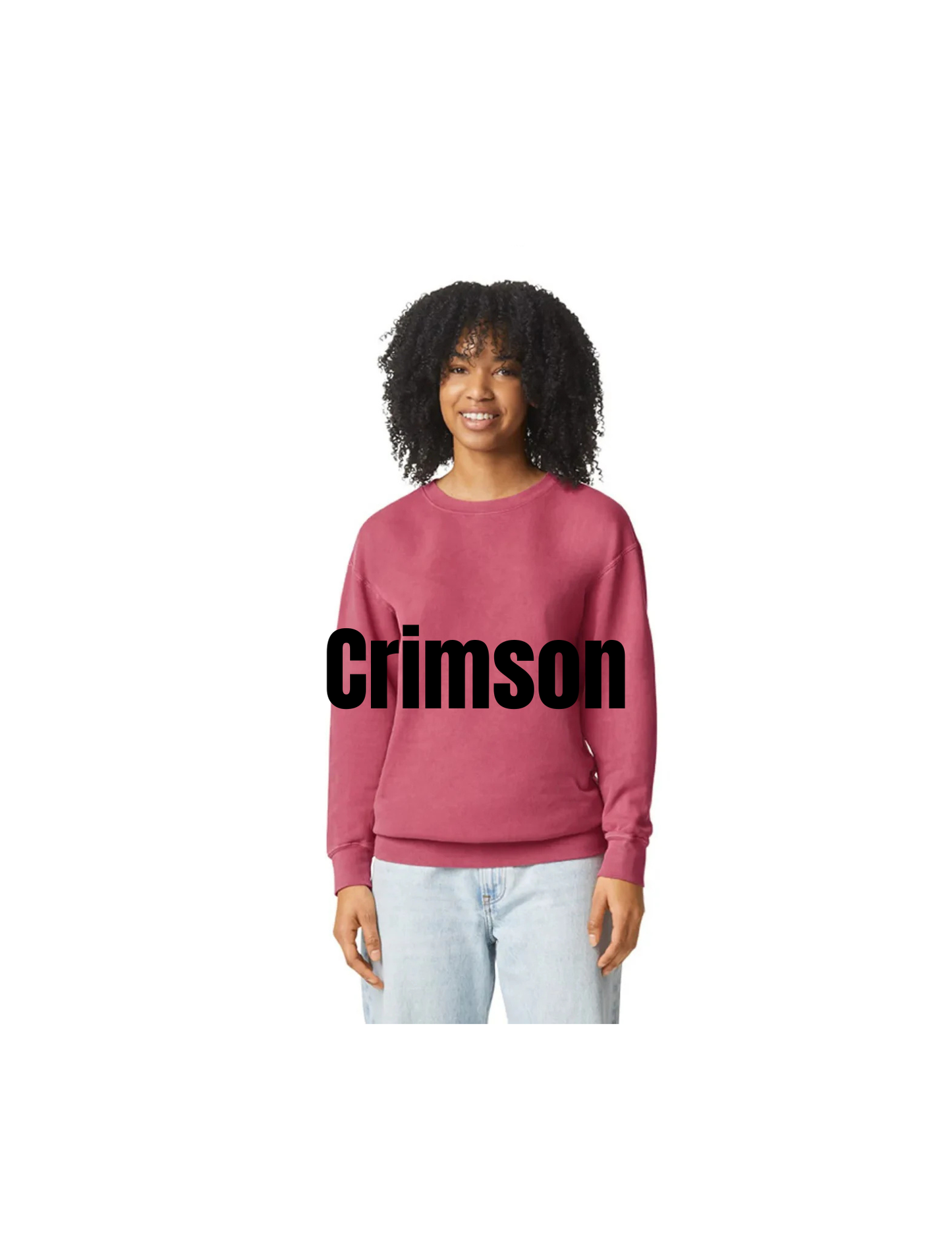 Custom Comfort Colors Crewneck Sweatshirt – Personalized DTF Printed Pullover, Garment Dyed Vintage Style, Soft Ring-Spun Cotton Unisex Sweatshirt
