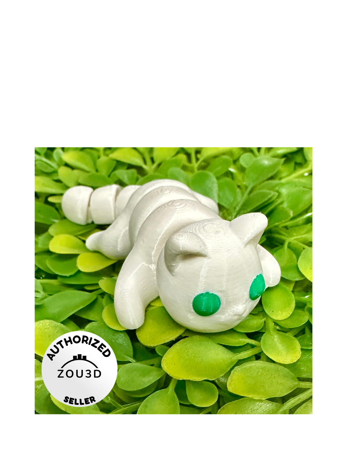 3 D Fidget White Cat