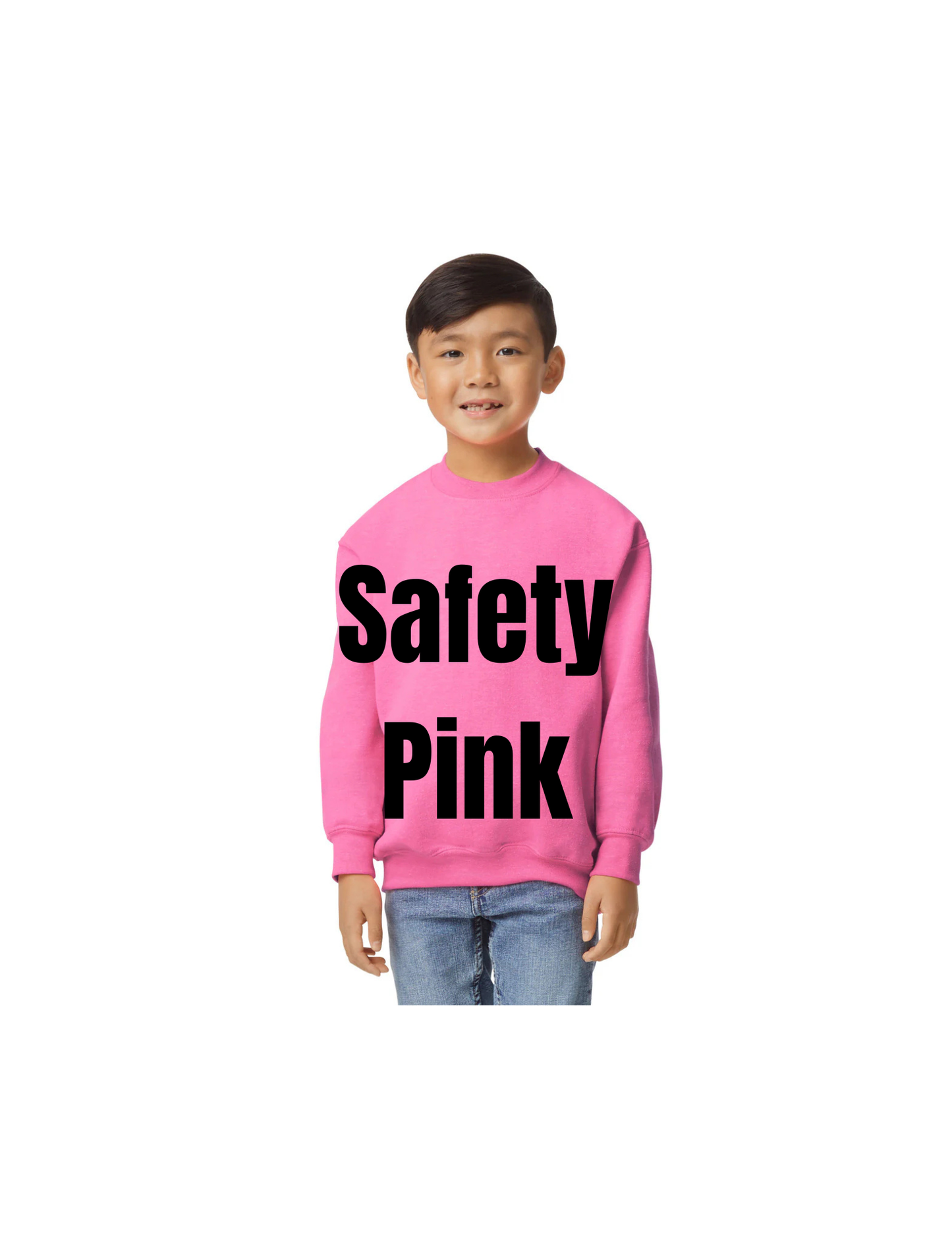Custom Youth Crewneck Sweatshirt – Heavy Blend DTF Printable Kids Pullover Sweatshirt | Soft Brushed Interior Comfort Fit