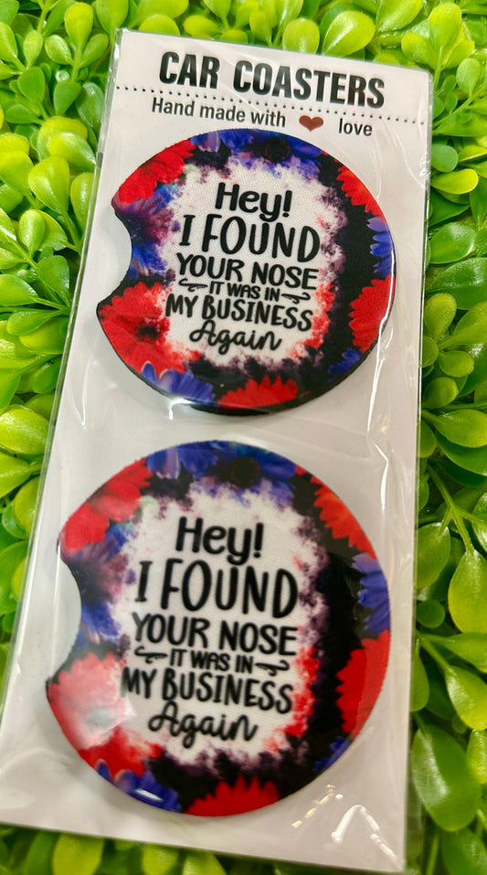 Your Nose Car Coasters