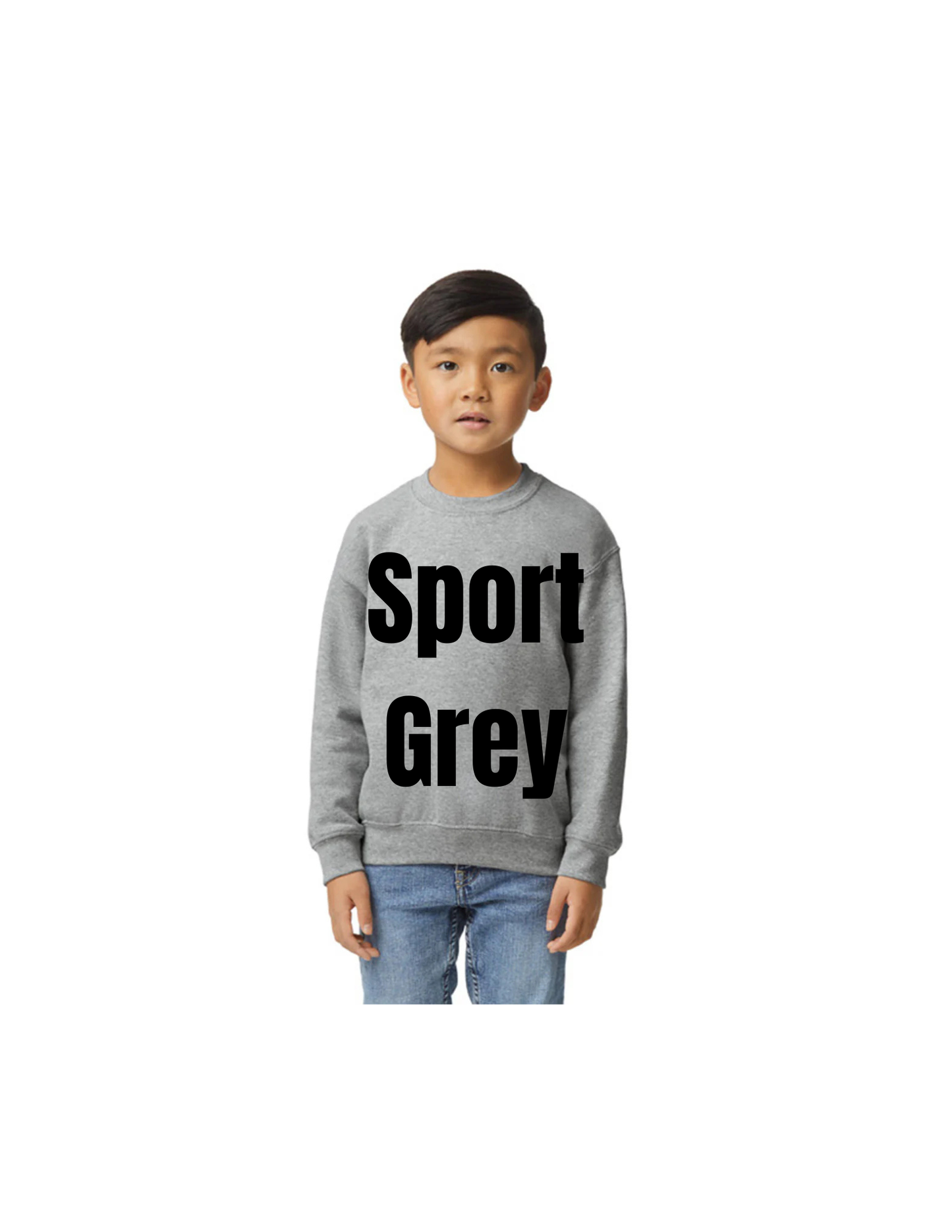 Custom Youth Crewneck Sweatshirt – Heavy Blend DTF Printable Kids Pullover Sweatshirt | Soft Brushed Interior Comfort Fit