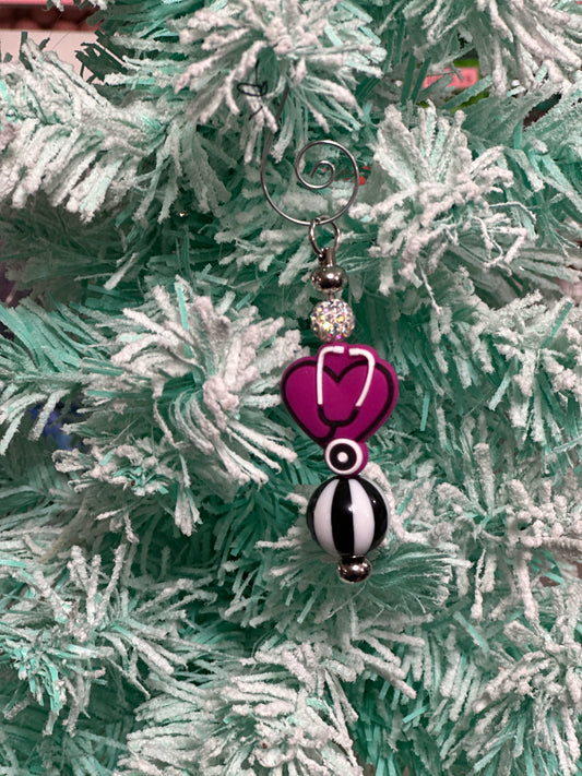 Nurse Purple Christmas Ornament