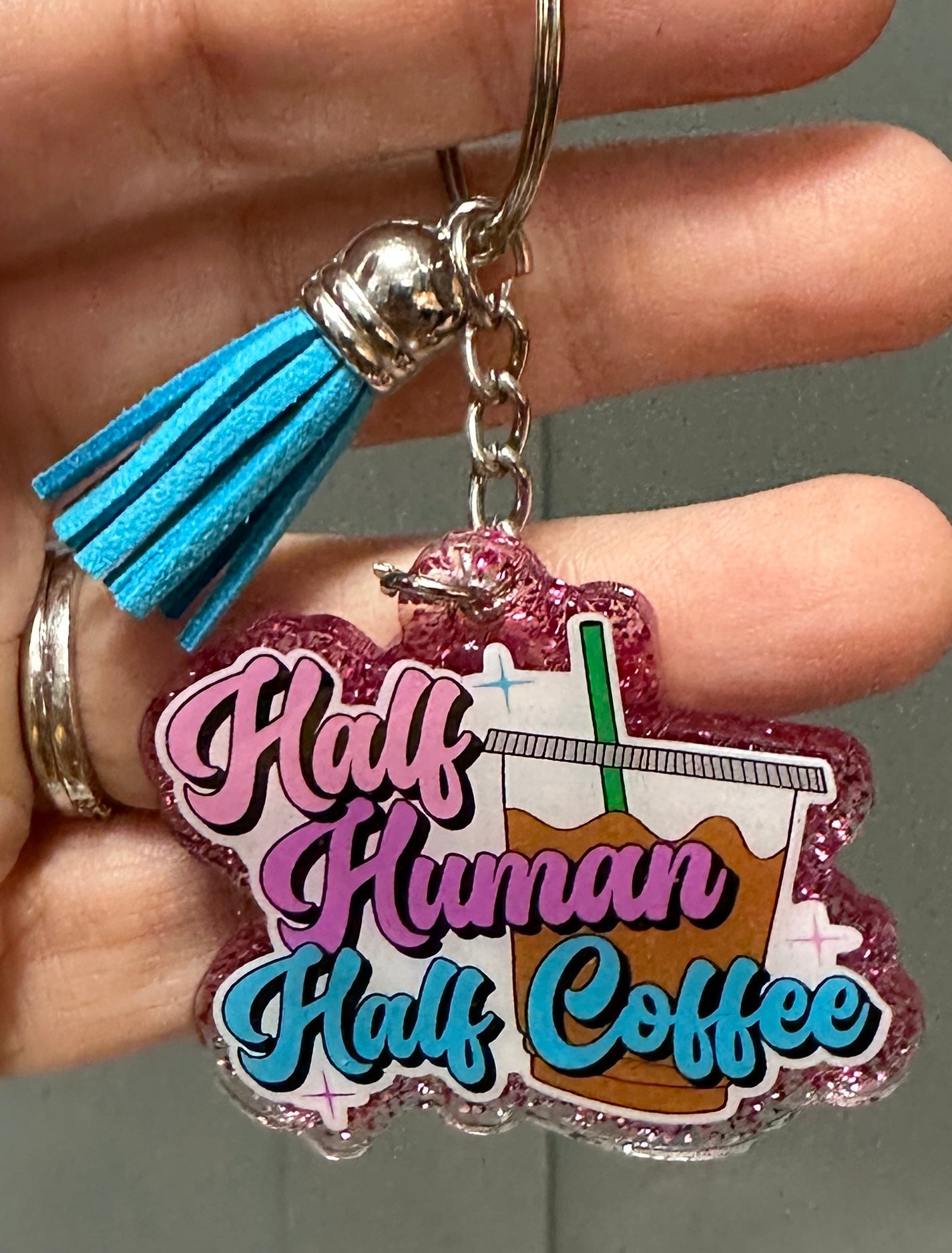 Half Human Keychain