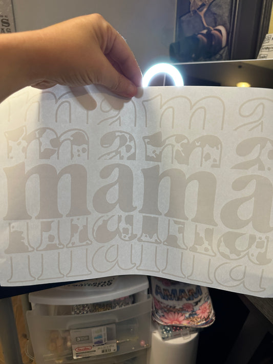 Mama White Screenprint