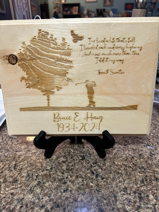 Laser Engraved Memorial Plaque