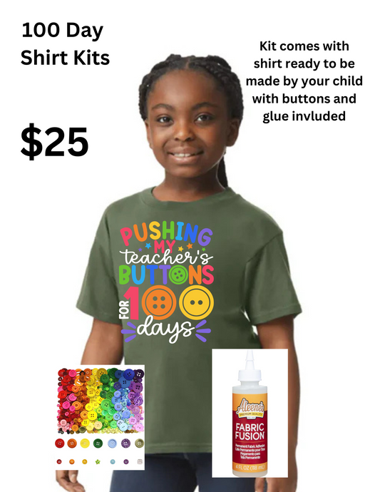 DIY 100 Day Shirt Kit-Stars-buttons