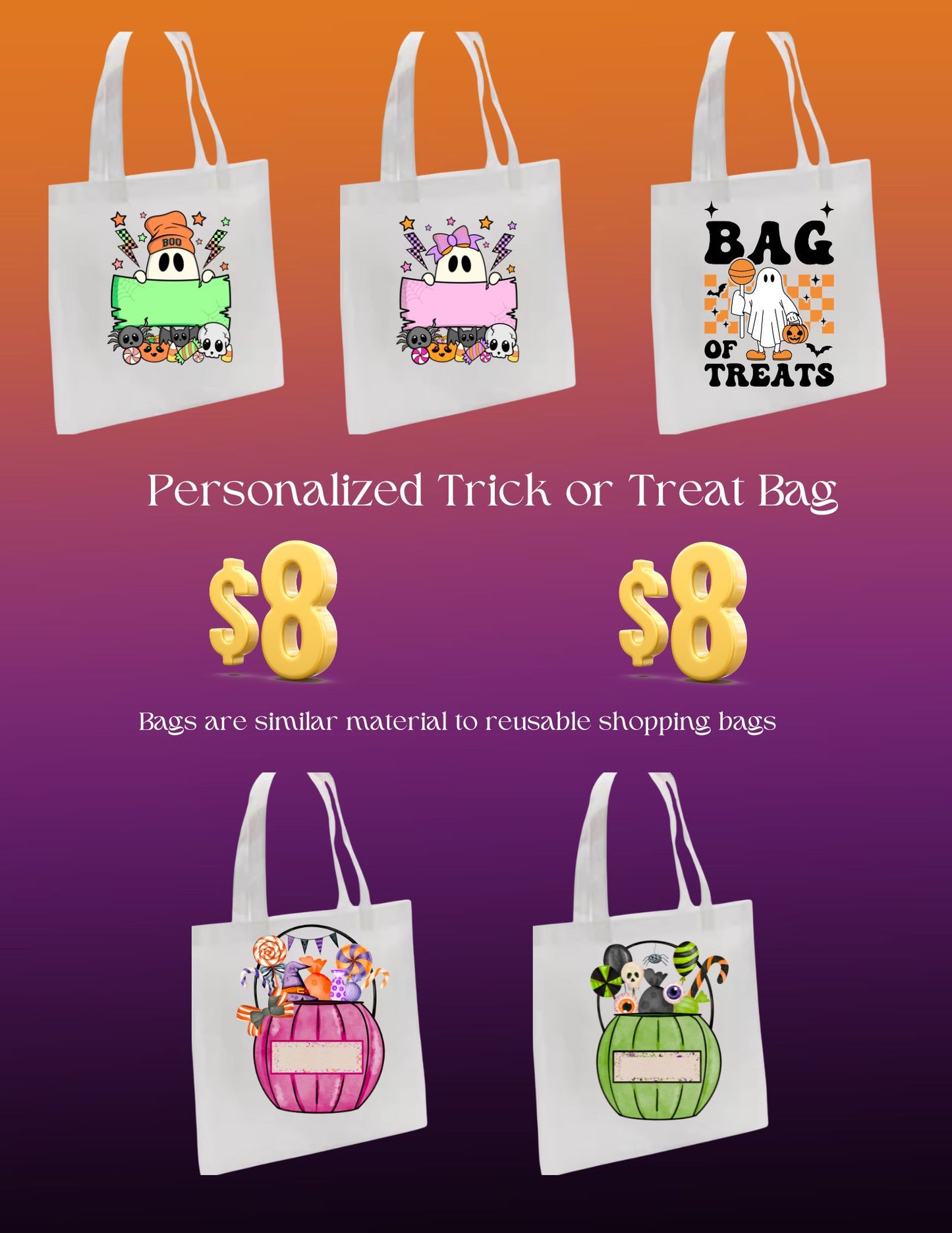 Personalized Trick or Treat Bags