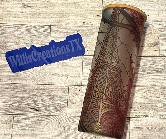 Eiffel Tower Glass Tumbler
