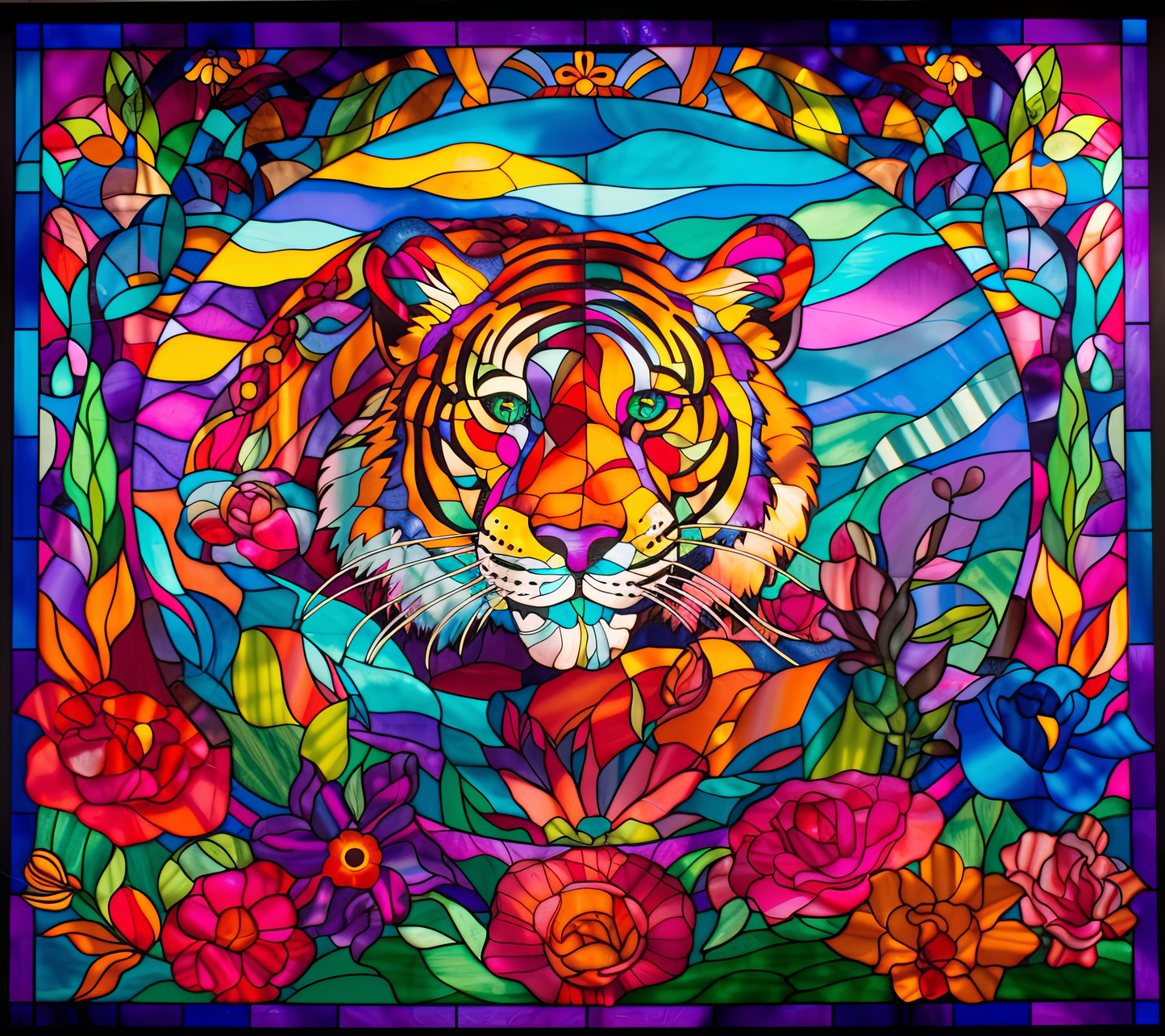 Stained Glass Tiger